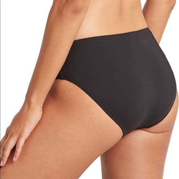 Sea Level Full Coverage Bikini Bottom SZ 8 NWOT Woman's Black - Picture 3 of 7